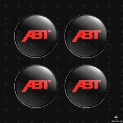 ABT Wheel Center Cap Decals 4pcs 3D Domed Resin Sticker Emblems