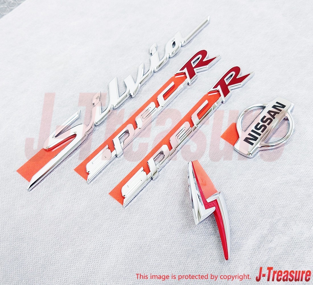 NISSAN SILVIA S15 Genuine Front & Side & Rear Emblem Badge Set of 