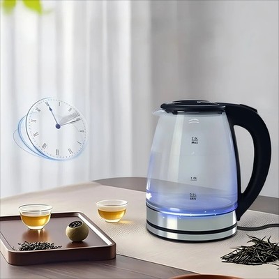 2L Glas Wasserkocher Schnell Kochen LED Blaulicht Automatische Abschaltung Wasserkocher