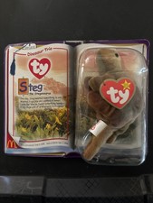 TY STEG The Stegosaurus 1994 Mc Donalds Beanie Baby RARE RETIRED DINOSAUR TRIO