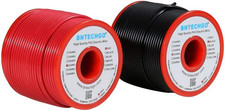 BNTECHGO 22 Gauge PVC 1007 Solid Electric Wire Red and Black Each 100 Ft 22 AWG