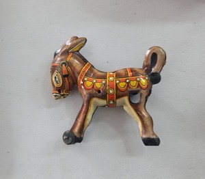 Vtg Louis Marx Tin Litho Donkey Mule Replacement Part Toy Figure Rare 1930s USA