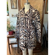 60s 70s vintage leopard print coat classic animal print punk rock mod retro