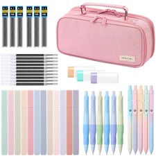 43PCS Aesthetic School Supplies, Stationery Kit with Cute Pen Case, 12 Pastel...