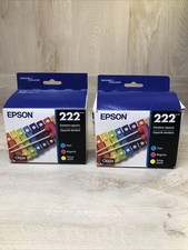 Lot of 2 Genuine EPSON 222 Color Ink Cartridges T222520 EXP 05/2029 NEW