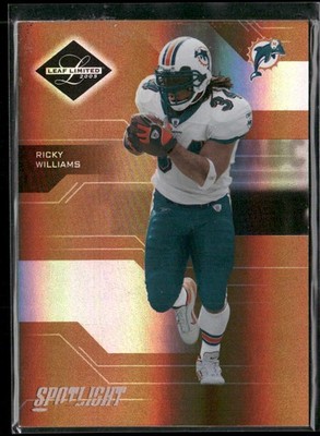 2005 Leaf Limited #54 Ricky Williams Bronze Spotlight #/100 $2.88 B3G1