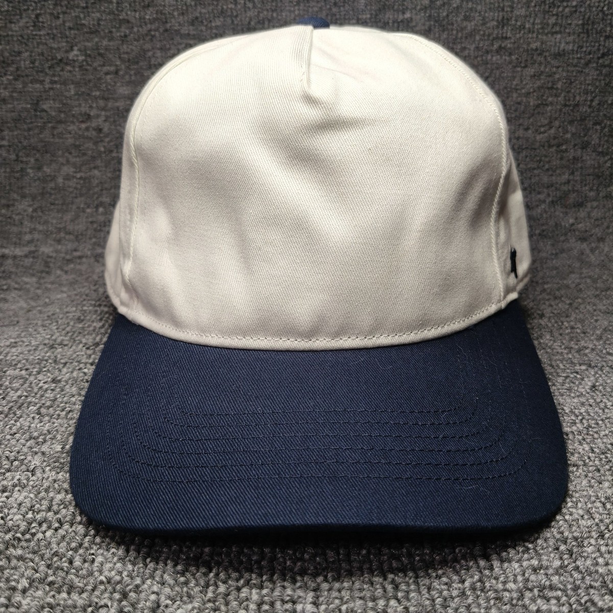 '47 Brand Blank Snapback Hat Off-White Navy Two Tone Cap