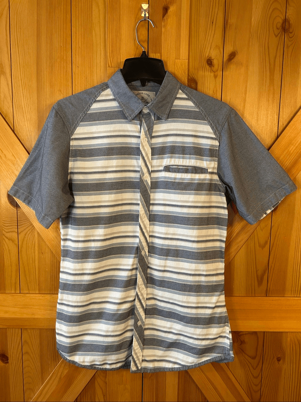 Native Code Men’s Button Up Short Sleeve Shirt Si… - image 1