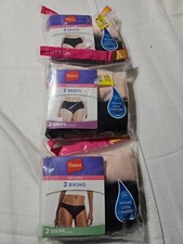 Hanes Cotton Panties 2 PACK Women's Size 7/Large Lot Of 3 New