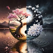 Diymood DIY 5D Diamond Art Painting Tree Kits for 11.8 x 0.45 cm, Colorful