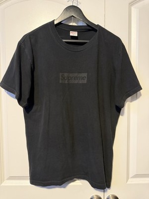 Supreme Logo Black Men's T-Shirt Jersey Crew Neck Pre-Shrunk Size M