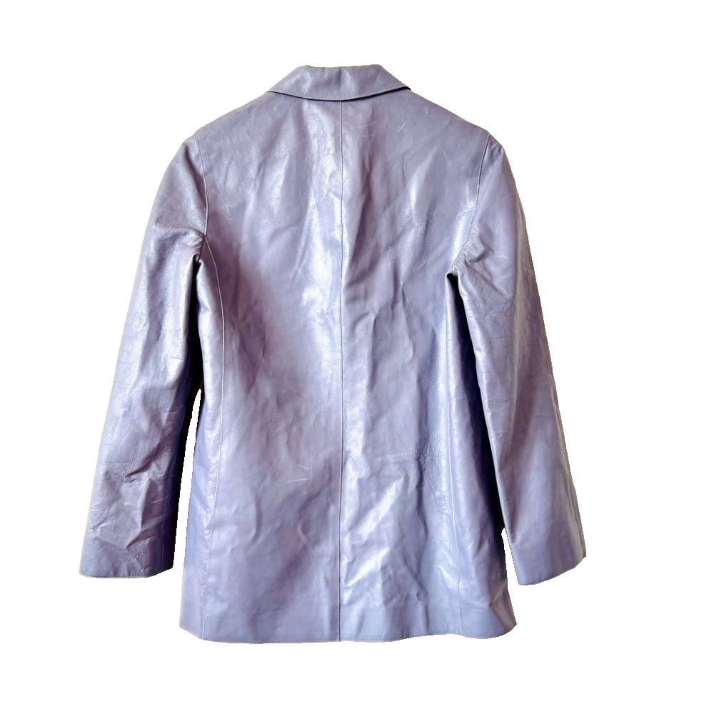Vintage Calvin Klein Collection 1990's Light Purple Leather Jacket 6 image 2