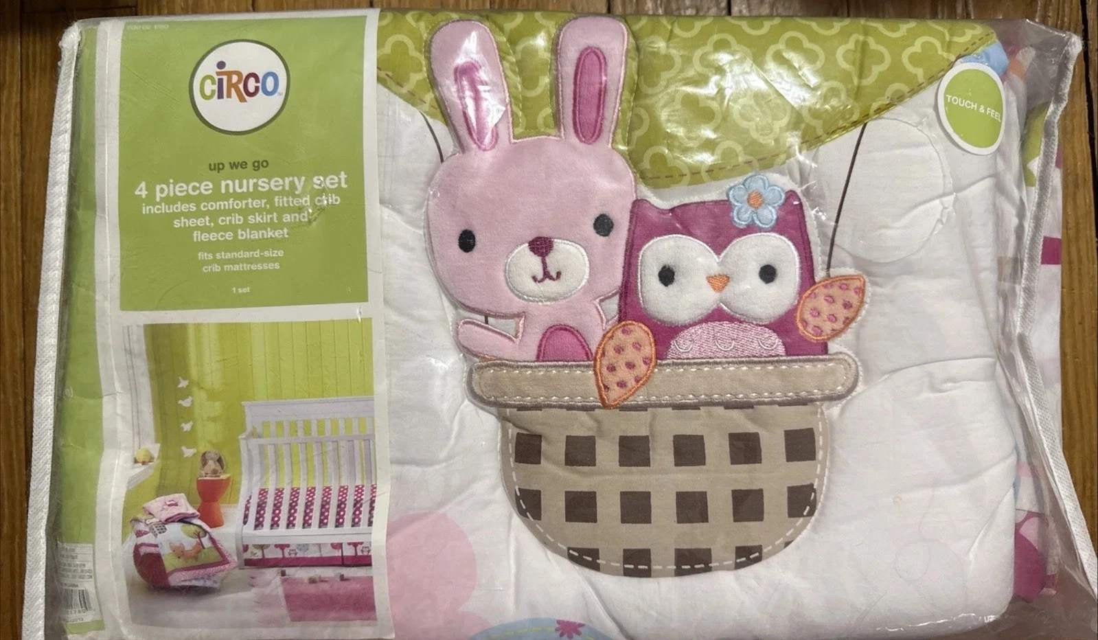 Circo 4 Pc Crib Baby Girls Pink Bedding Set - Up We Go Rabbits Owls Foxes B2
Opens in a new window o
