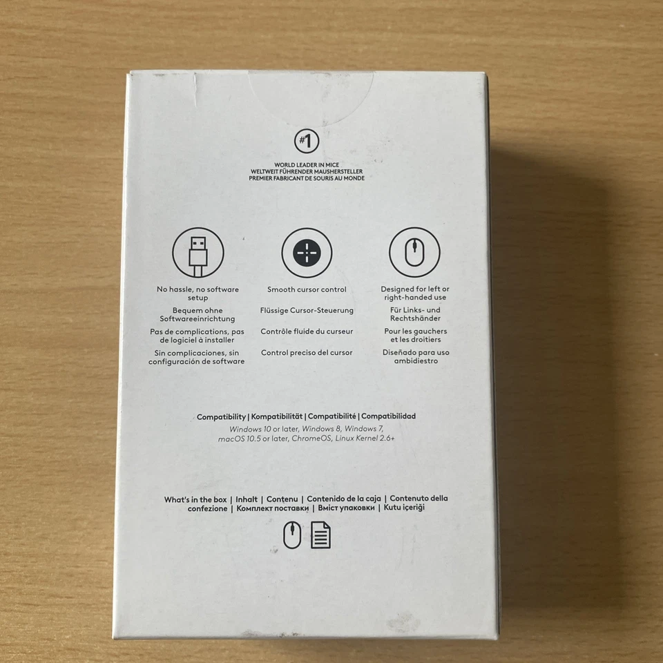 Logitech 800dpi Optical High Quality Wired USB Mouse - Black (B100) Cursor UK - Image 2 of 4