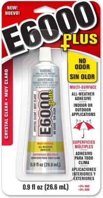 E6000+ Clear Industrie Alleskleber 26,6ml Metall Schmuck Holz Glas Allwetter uvm