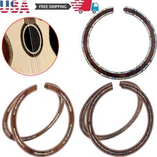 1x Acoustic Guitar Rosette Inlay Abalone Shell Rosewood Luthier sound hole