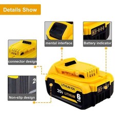 20 Volt Max XR 8.0AH Lithium Ion Battery DCB206 DCB208 DCB200-2 For DeWalt US