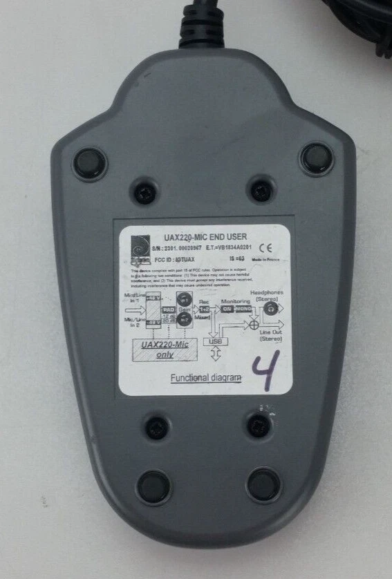 Digigram UAX220-Mic  Broadcast USB Audio Interface 2 Balanced Analog Inputs - Image 4 of 4