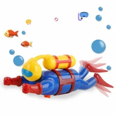 Bath Toy Wind Up Diver Swimming