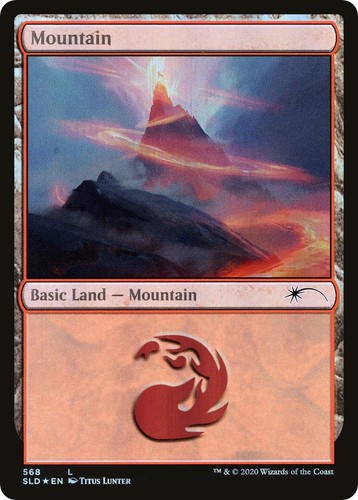 Mountain #2512 (FOIL) - [Secret Lair] MTG - Dungeons & Dragons