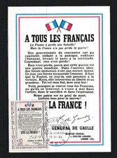 carte  1er jour  tableau appel du 18 juin 1940  à 75 Paris 1964         c
