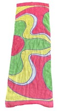 Vintage 60s Style Colorful Sheer Head Neck Scarf 42  x 14  Mod Gogo