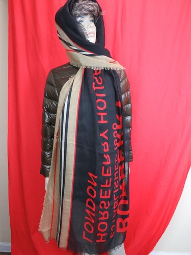 BURBERRY HERITAGE STRIPE ADDRESS GAUZE BEIGE CHECK LIGHTWEIGHT SCARF 220X65 CM - 第 6/12 張圖片