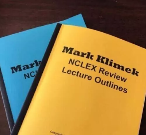 2024 NCLEX Review Notes with shared Mark Klimek Blue & Yellow Book Cd Bundle