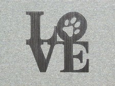 Love Puppy Dog Paw Wood Wall Sign NY Square Style