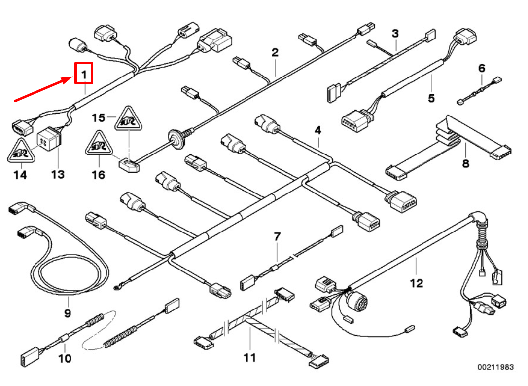 BMW 5 E60 Lenkungskabelbaum 6928372 61126928372 NEU | eBay 