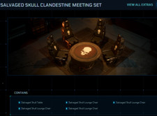Mesa y sillas para Hangar, estilo skull p…
