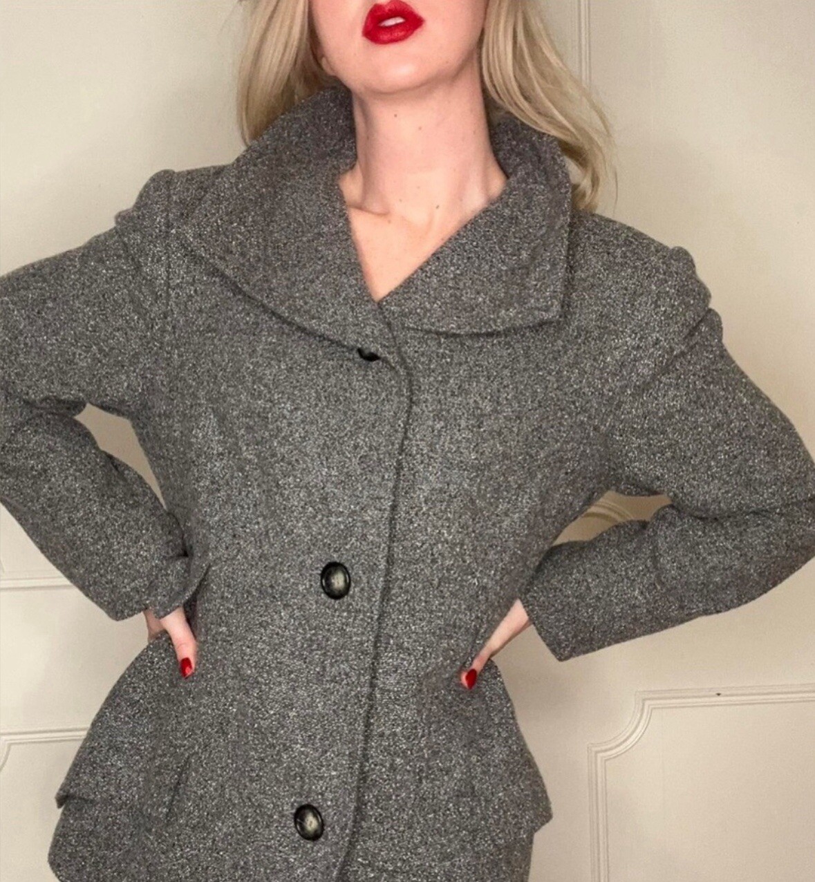 Givenchy  Vintage Authentic Audrey Hepburn Style Haute Iconic Button Coat image 2
