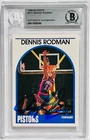 Dennis Rodman Autographed 1989-90 Hoops Card #211 Pistons Beckett BGS