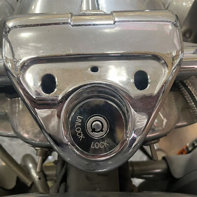 Chrome Ignition Lock Insert Trim For Harley Road King