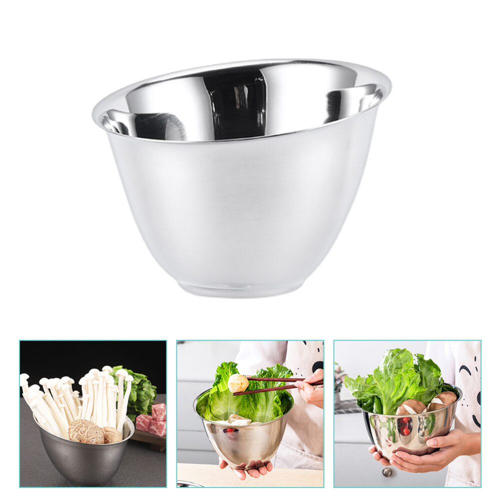 Stainless Steel Slanted Bowl Melamine Salad Bowls Decorative Fruit eBay