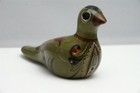 Vintage Signed E.R. Mexico Tonala Pottery Hand Painted Bird Figurine — photo 2
