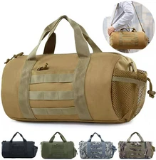 Outdoor Tactical Duffle Cylinder Pack Military MOLLE Shoulder Messenger Gear Bag