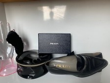 Women EU35.5 Prada Dress Loafers & lancome wristlet pouch A+++++