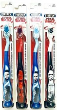 4 Count Firefly Disney Star Wars Character Soft Head Children's Toothbrush