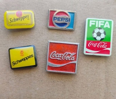 COCA COLA Schweppes PEPSI  Vintage pin badge Lot