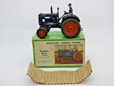 Britains Vintage 1948 Boxed Lead #128f Fordson Major Farm Tractor Rubber Tyres
