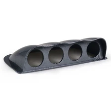2'' 52mm Car Carbon Fiber Dash Gauge Meter Pod 4 Hole Dashboard Mount Holder