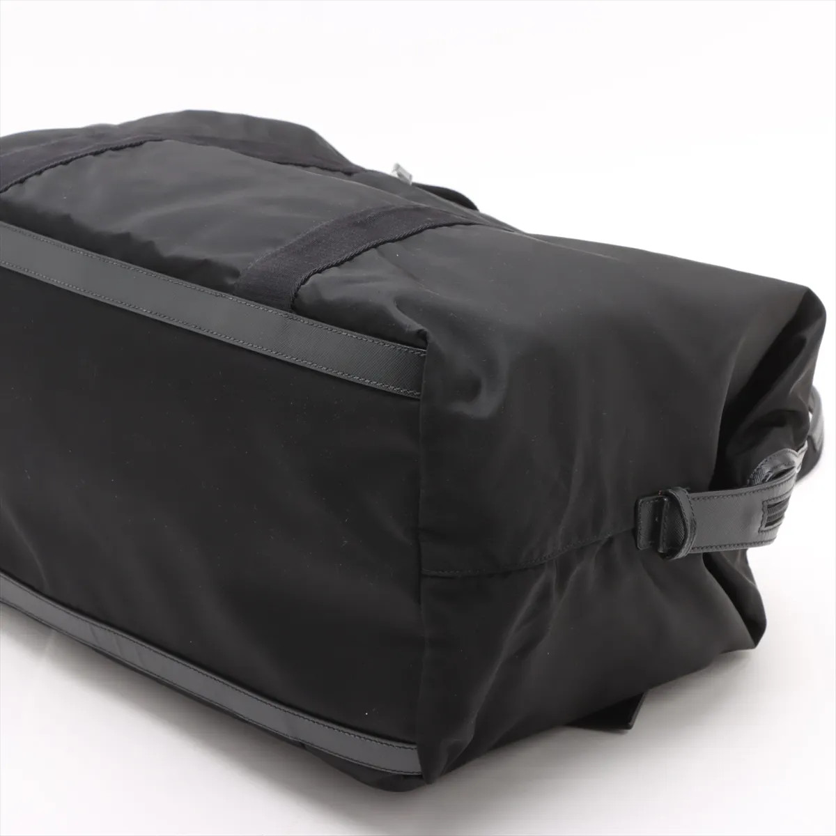 Prada Tessuto & saffiano nylon x leather Boston bag Black VA0796 thumbnail 3