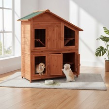 Conigliera XXL allevamento 4 scatole legno piccoli animali gabbia conigli recinto esterno 