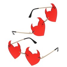 2 PCS Lunettes De Soleil En Plastique Amusantes Pour Hommes Sans