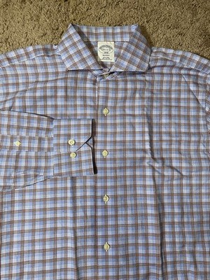 Brooks Brothers Regent 1818 Mens Work Dress Button Up Down Size Med 15.5 Shirt