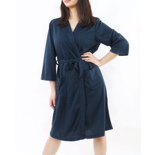 Women Polyester Lightweight Soft Warm Kimono Short Robe