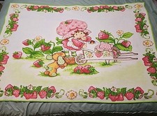 Vintage Strawberry Shortcake Fleece Throw Blanket 60'x42'