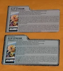 vintage G.I. GI JOE gijoe SLIP-STREAM FILE CARD x2 lot only (different colors)