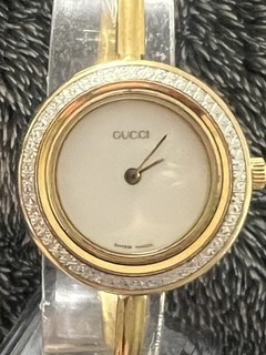 💎 RARE!! Authentic Gucci DIAMOND CUT Change Bezel 11/12 Watch FREE SHIPPING